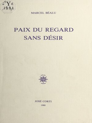 cover image of Paix du regard sans désir